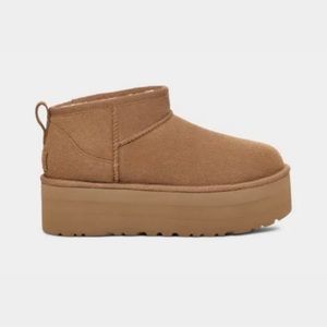 ugg classic ultra mini platform size 5 chestnut